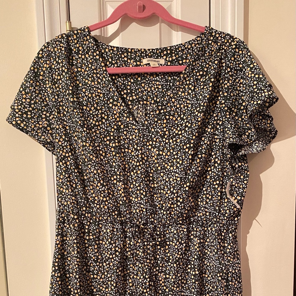NWT Black and Yellow Print Dress